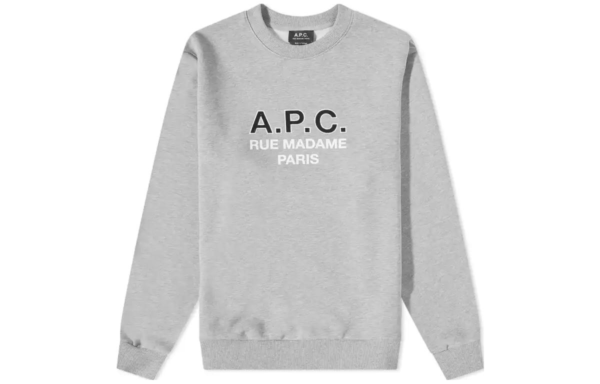 A.P.C. Logo Crewneck Sweatshirt Men’s Light Gray H27758COEZDPLA