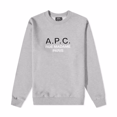 A.P.C. Logo Crewneck Sweatshirt Men’s Light Gray H27758COEZDPLA