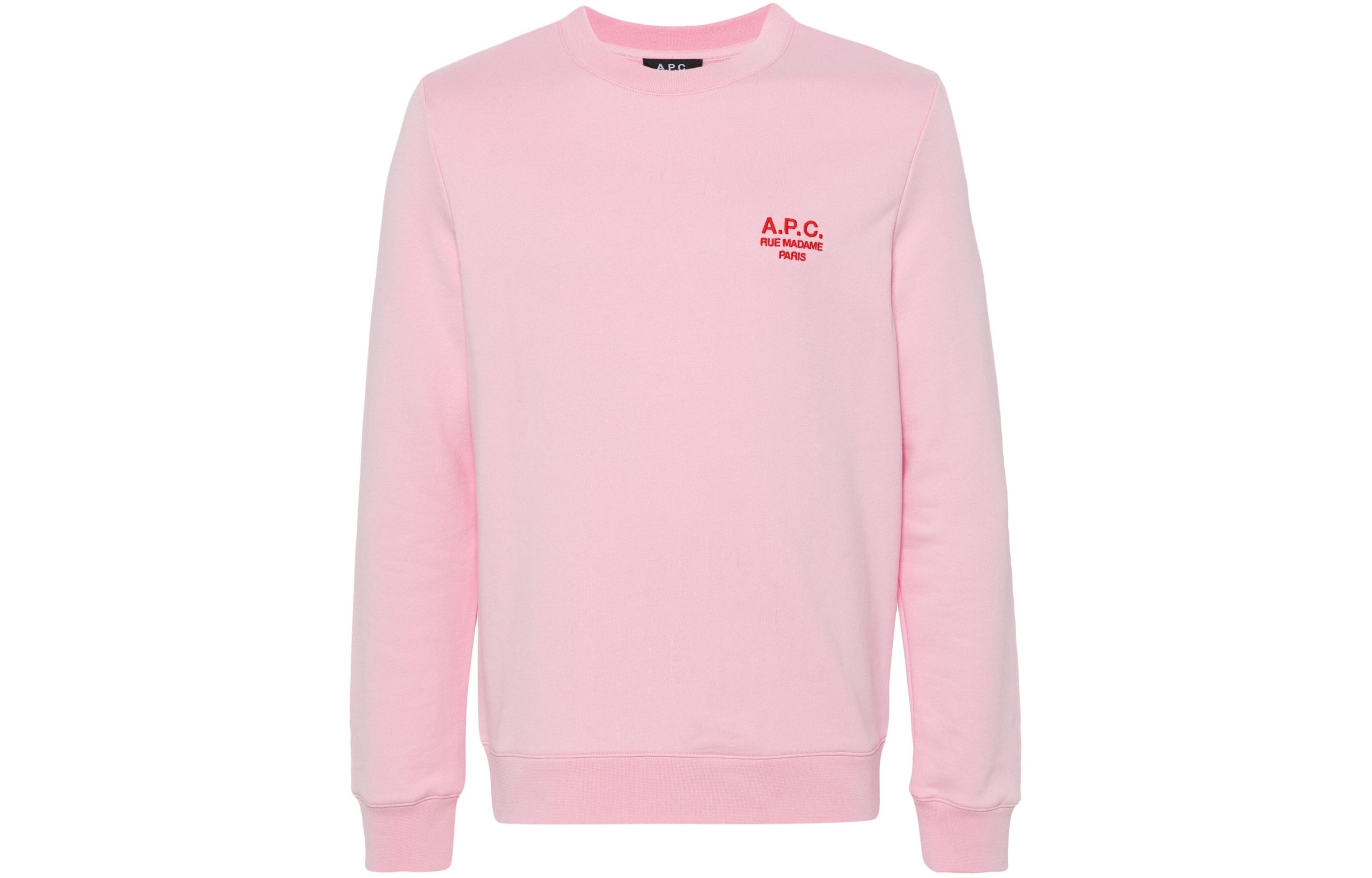 A.P.C. Logo Embroidered Crewneck Sweatshirt Pink () COEZDH27699-TFE