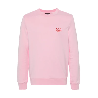 A.P.C. Logo Embroidered Crewneck Sweatshirt Pink () COEZDH27699-TFE