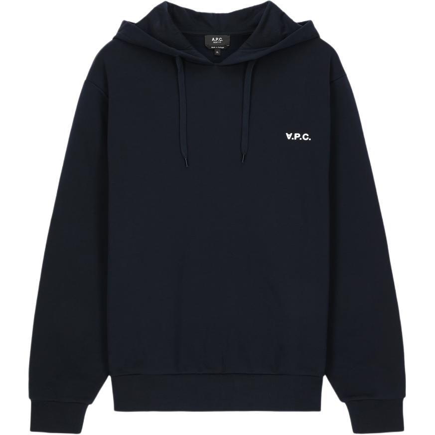 A.P.C. Logo Hoodie Deep Navy Blue COHBR-H27917-TIQ