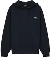 A.P.C. Logo Hoodie Deep Navy Blue COHBR-H27917-TIQ A.P.C. Logo Hoodie Deep Navy Blue COHBR-H27917-TIQ