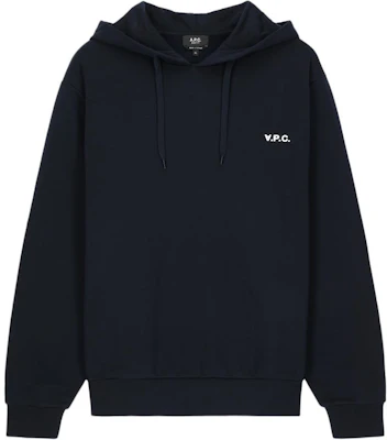 A.P.C. Logo Hoodie Biru Navy Gelap COHBR-H27917-TIQ Buy A.P.C. Logo Hoodie Biru Navy Gelap COHBR-H27917-TIQ