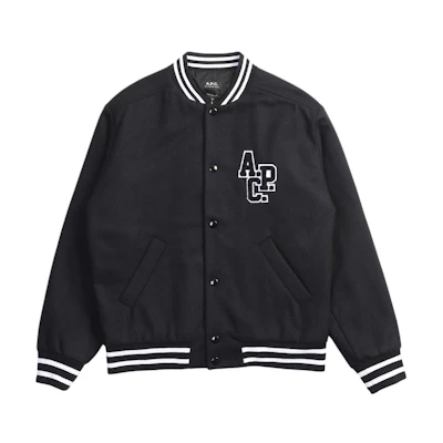 A.P.C. Logo Patch Single-Breasted Jacket Black WOANWM02974-PIN
