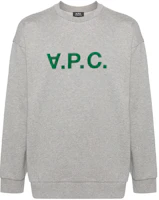 A.P.C. Logo Print Crewneck Sweatshirt Grey - COFDXH27836-PLB A.P.C. Logo Print Crewneck Sweatshirt Grey - COFDXH27836-PLB
