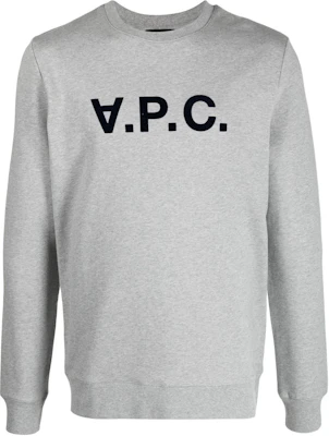 A.P.C. Logo Cetakan Crewneck Sweatshirt Kelabu Terang COECQH27378-PLA Buy A.P.C. Logo Cetakan Crewneck Sweatshirt Kelabu Terang COECQH27378-PLA