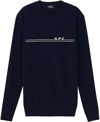A.P.C. ロゴ プリント クルーネック スウェットシャツ ネイビーブルー - カジュアルウェア CODDA-H23866-IAK-DARKNAVY Buy A.P.C. ロゴ プリント クルーネック スウェットシャツ ネイビーブルー - カジュアルウェア CODDA-H23866-IAK-DARKNAVY