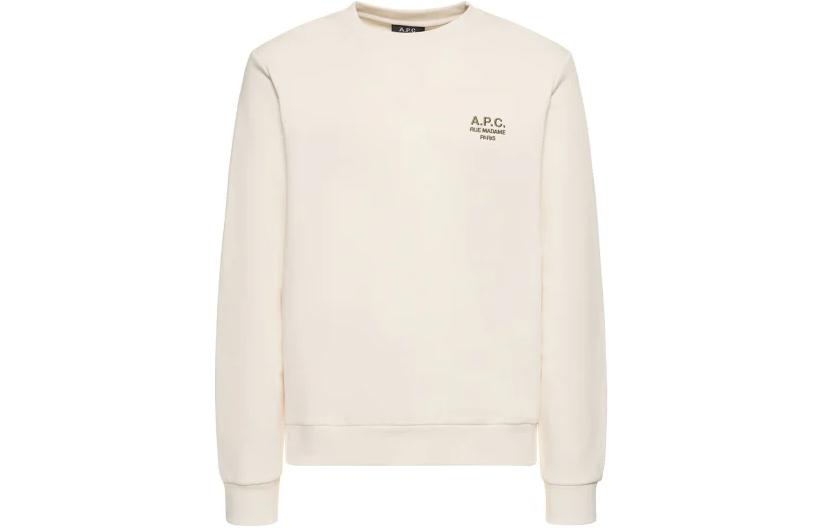 A.P.C. Logo Print Crewneck Sweatshirt Off-White COGVGH27699-AAG
