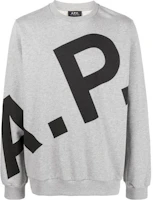 A.P.C. Logo Print Crewneck Sweatshirt Unisex - Grey COFBQM27817-PLB A.P.C. Logo Print Crewneck Sweatshirt Unisex - Grey COFBQM27817-PLB