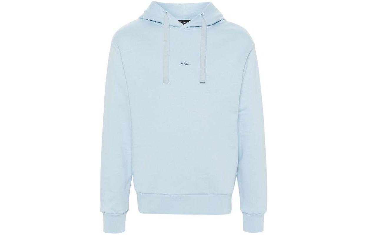 A.P.C. Logo Print Loose Fit Hoodie Blue () COGWQH27622-IAB