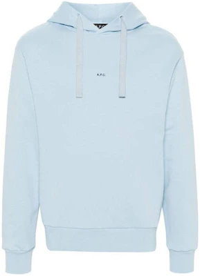 A.P.C. Hoodie Biru Logo Print Loose Fit COGWQH27622-IAB Buy A.P.C. Hoodie Biru Logo Print Loose Fit COGWQH27622-IAB