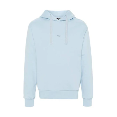 A.P.C. Logo Print Loose Fit Hoodie Blue () COGWQH27622-IAB
