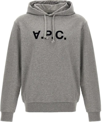 A.P.C. Logo Print Hoodie Lelaki Kelabu Gelap COHBNM27908-TPI Buy A.P.C. Logo Print Hoodie Lelaki Kelabu Gelap COHBNM27908-TPI