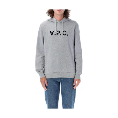 A.P.C. Logo Print Pullover Hoodie Unisex Gray M27908COHBN-TPI