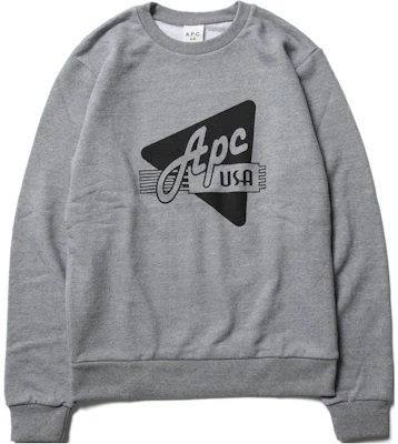 A.P.C. Logo Ribbed Sweatshirt Lengan Panjang Abu-Abu Muda CODCZH27536 Buy A.P.C. Logo Ribbed Sweatshirt Lengan Panjang Abu-Abu Muda CODCZH27536