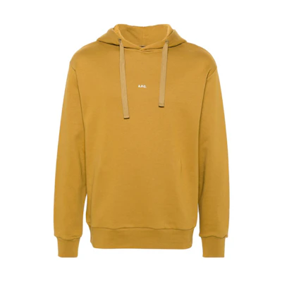 A.P.C. Logo Print Soft Knit Sweatshirt Ochre Yellow OGWQH27622-EAG