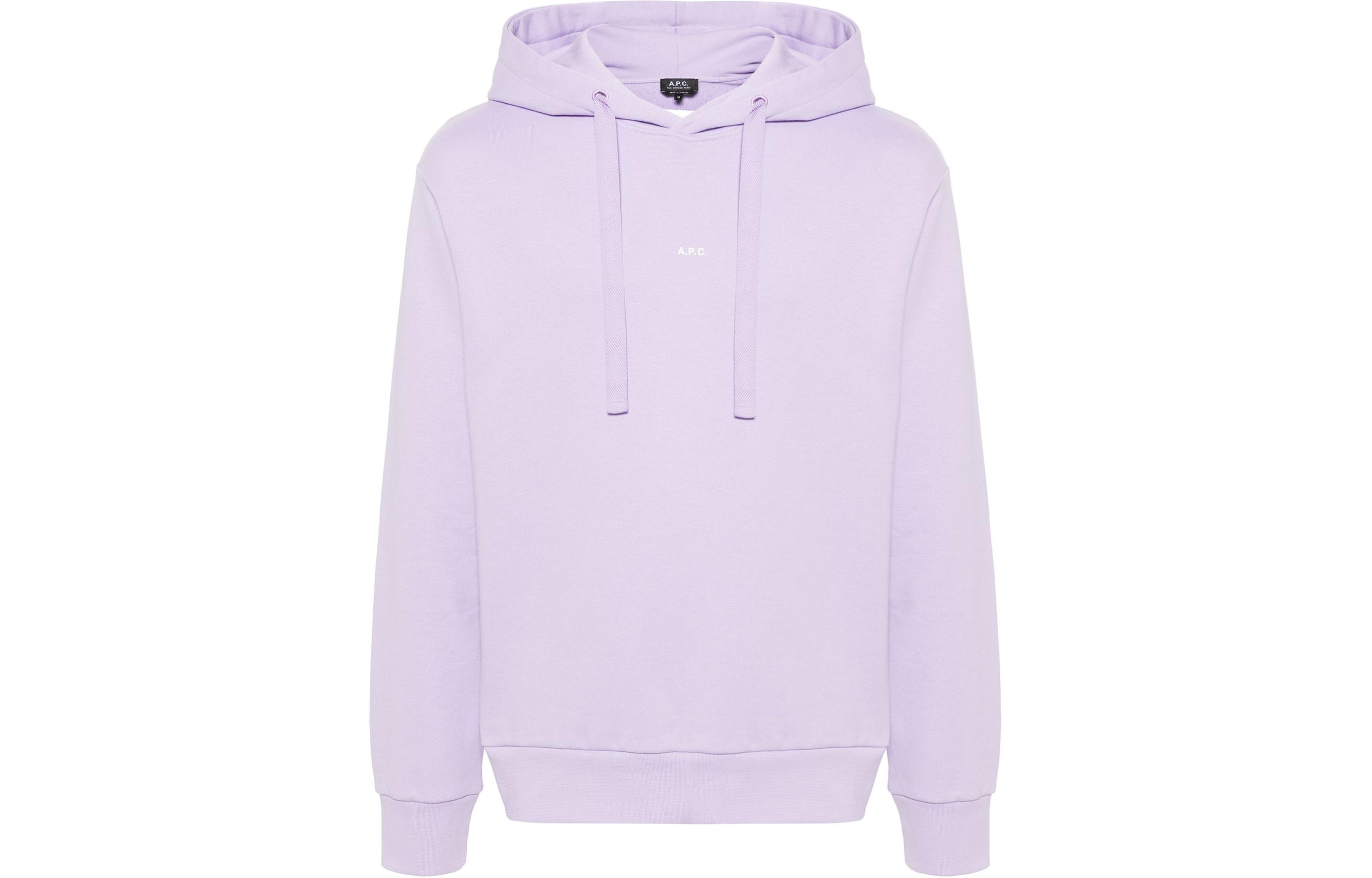A.P.C. Logo Print Textured Knit Sweatshirt Lavender Purple () COEIPH27622-HAE