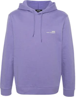 A.P.C. Logo Printed Cotton Hoodie Purple - COFBQH27902-PIQ A.P.C. Logo Printed Cotton Hoodie Purple - COFBQH27902-PIQ