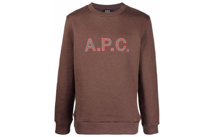 A.P.C. Logo Printed Crewneck Sweatshirt Brown () COESRH27686CAA
