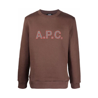 A.P.C. Logo Printed Crewneck Sweatshirt Brown () COESRH27686CAA