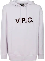 A.P.C. Logo Printed Lavender Hoodie Long Sleeve COFDXH27833-HAD A.P.C. Logo Printed Lavender Hoodie Long Sleeve COFDXH27833-HAD