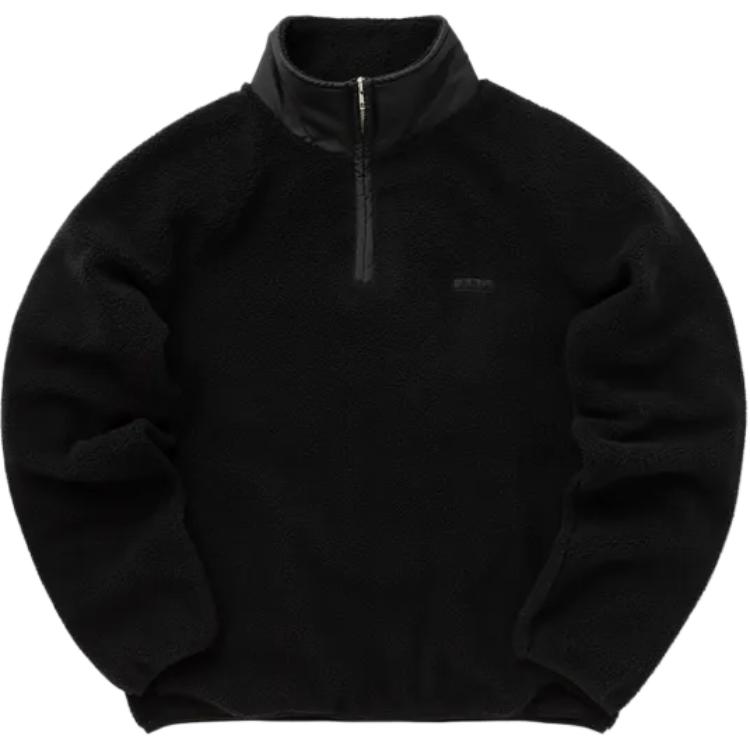 A.P.C. Logo Stand Collar Loose Pullover Long Sleeve Sweatshirt Men Black PSAIFM27845LZZ