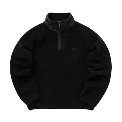 A.P.C. Logo Stand Collar Loose Pullover Long Sleeve Sweatshirt Men Black PSAIFM27845LZZ