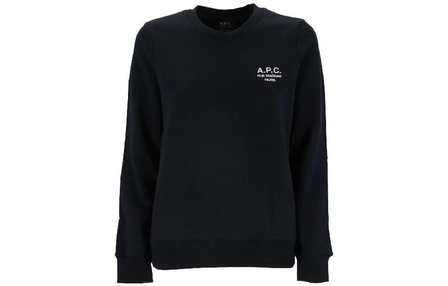 A.P.C. Loose Fit Crewneck Long Sleeve Sweatshirt Black COEZDF27700LZZ
