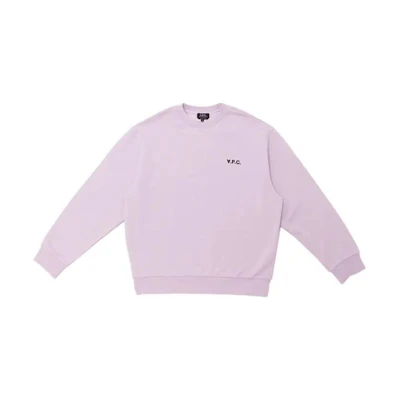 A.P.C. Minimalist Logo Crewneck Long Sleeve Sweatshirt Light Purple COFDXH27790-HAD