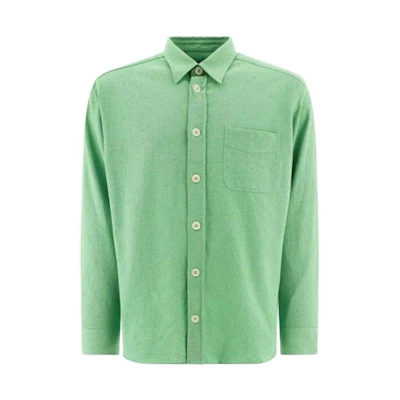 A.P.C. Minimalist Solid Green Long-Sleeve Jacket for Men COGEVH02862-KAC