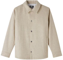 A.P.C. New Alan Jacket Solid Beige Collar Long-Sleeve Unisex Jacket Coat WOAQIM02791AAD A.P.C. New Alan Jacket Solid Beige Collar Long-Sleeve Unisex Jacket Coat WOAQIM02791AAD