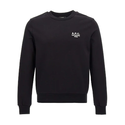 A.P.C. Plain Logo Print Crewneck Long Sleeve Sweatshirt Men’s Black COHBVM27913-TZC