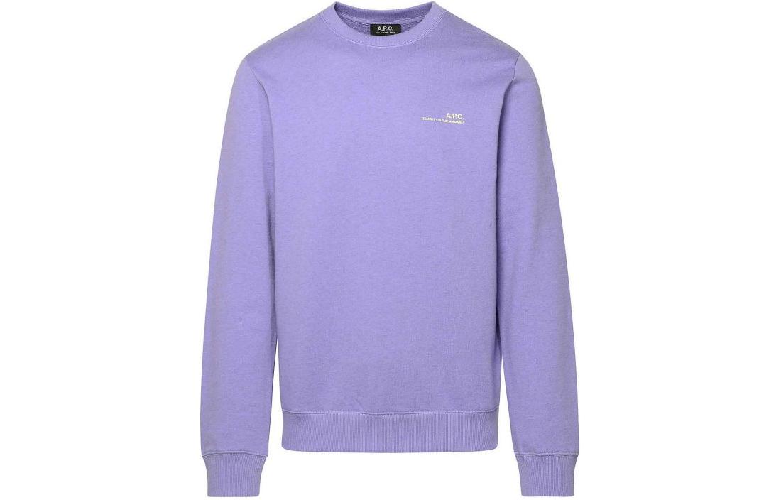 A.P.C. Purple Letter Logo Crewneck Sweatshirt COFBQH27903-PIQ