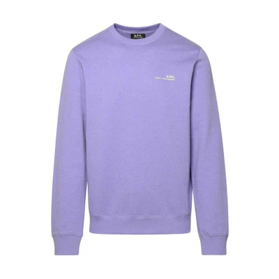 A.P.C. Purple Letter Logo Crewneck Sweatshirt COFBQH27903-PIQ
