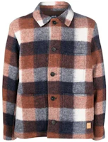 A.P.C. Red Plaid Long-Sleeve Casual Jacket WOAPKH02713-IAH A.P.C. Red Plaid Long-Sleeve Casual Jacket WOAPKH02713-IAH