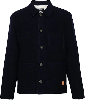 Chaqueta Azul Marino de Color Sólido A.P.C. con Botonadura Simple WOAQJH02933-IAK Buy Chaqueta Azul Marino de Color Sólido A.P.C. con Botonadura Simple WOAQJH02933-IAK