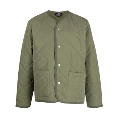A.P.C. Single-Breasted Solid V-Neck Jacket H02767COETZ