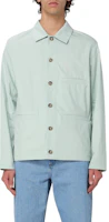 A.P.C. Slim-Fit Green Long-Sleeve Button-Up Jacket COGXSH02966-KAB A.P.C. Slim-Fit Green Long-Sleeve Button-Up Jacket COGXSH02966-KAB