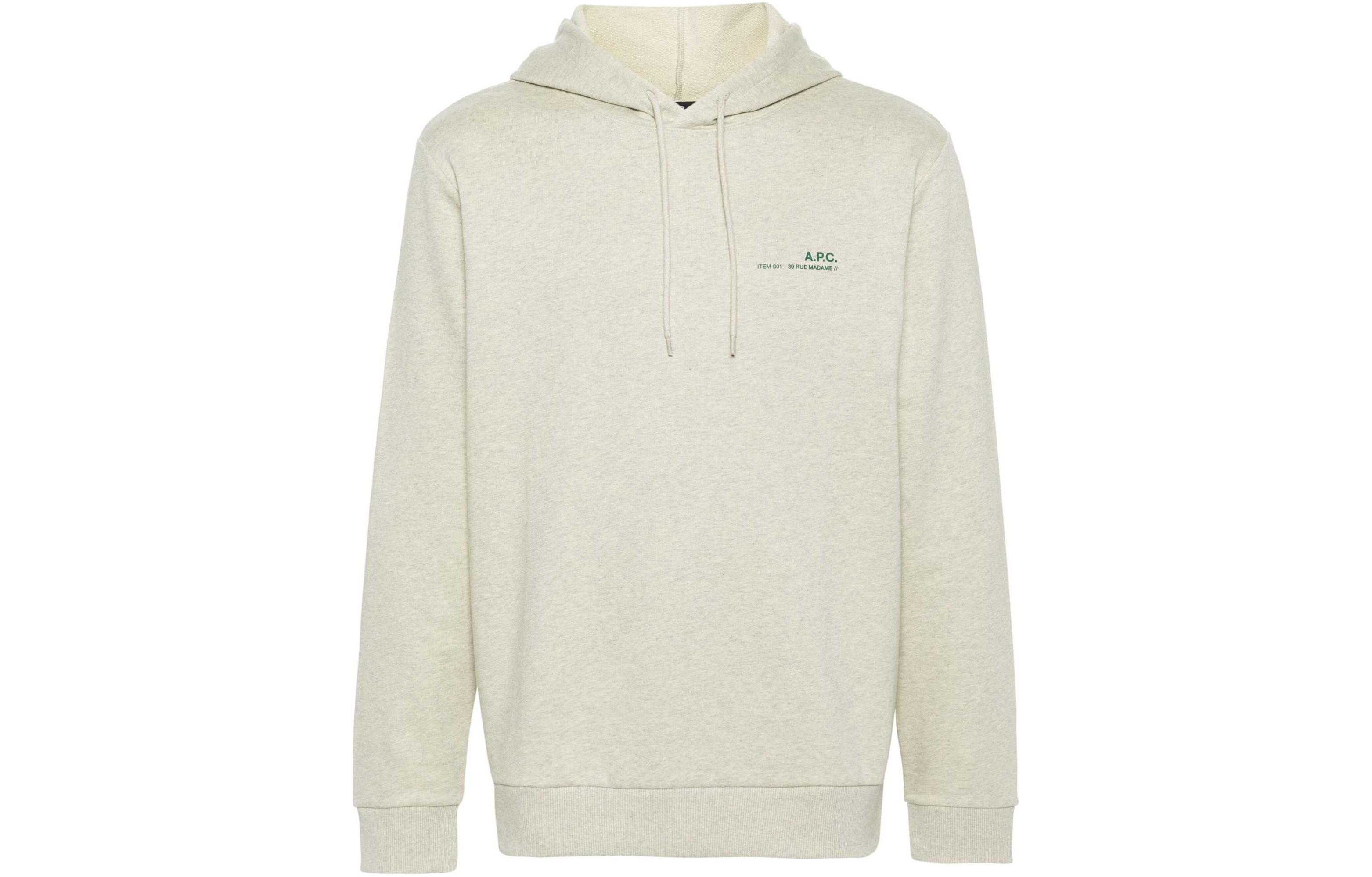 A.P.C. Soft Knit Drawstring Hoodie Men’s Light Green COFBQH27902-PKC