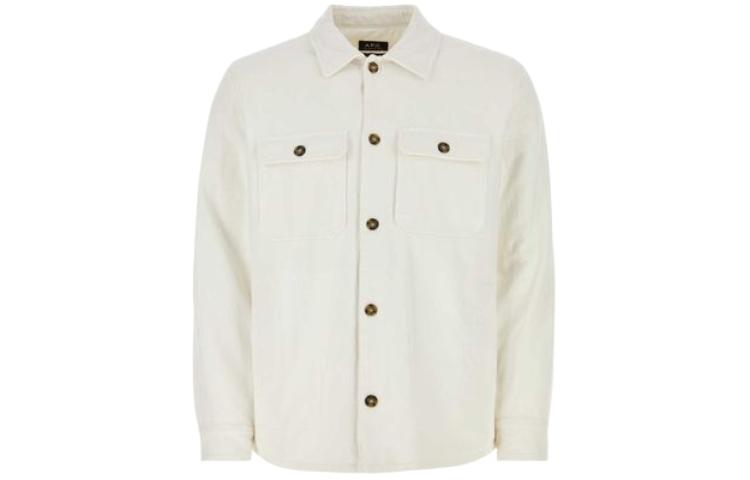 A.P.C. Solid Color Button Pocket Jacket White () COFCNH02899-AAB