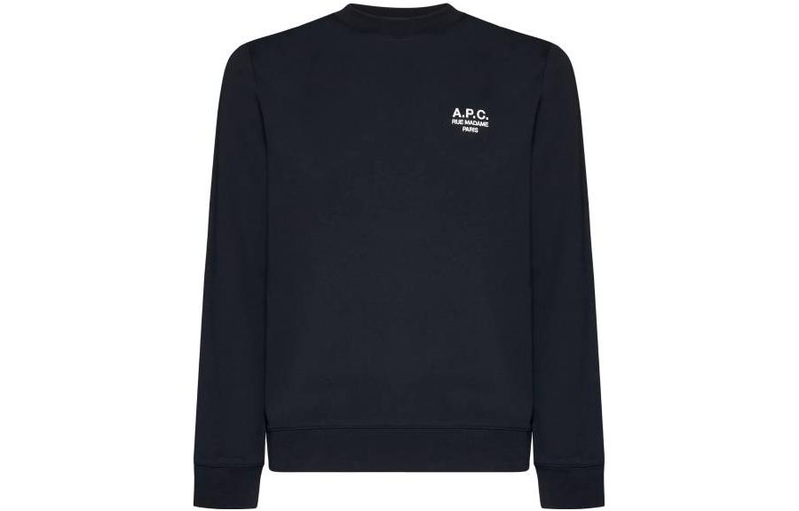 A.P.C. Solid Color Crewneck Long-Sleeve Sweatshirt Black COEZDH27699LZZ