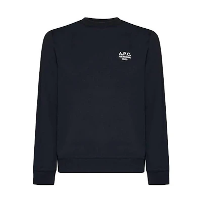 A.P.C. Solid Color Crewneck Long-Sleeve Sweatshirt Black COEZDH27699LZZ