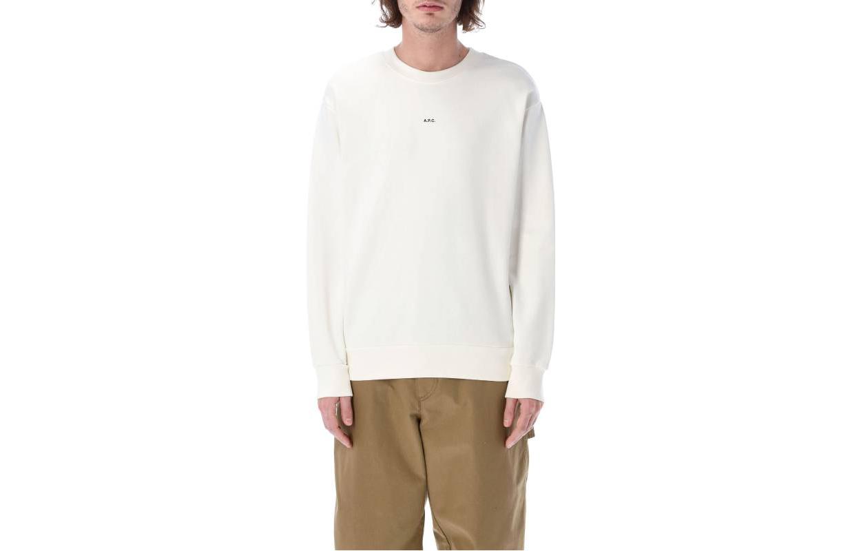 A.P.C. Solid Color Crewneck Pullover Long Sleeve Sweatshirt Men H27621COEIP-AAB