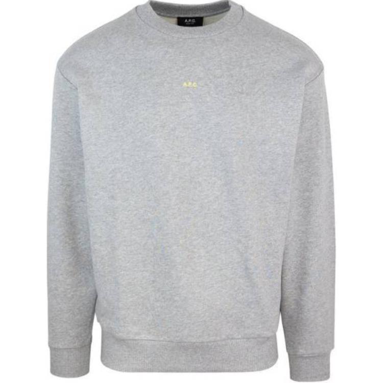 A.P.C. Solid Color Crewneck Pullover Sweatshirt Grey COHBXH27910-TPP