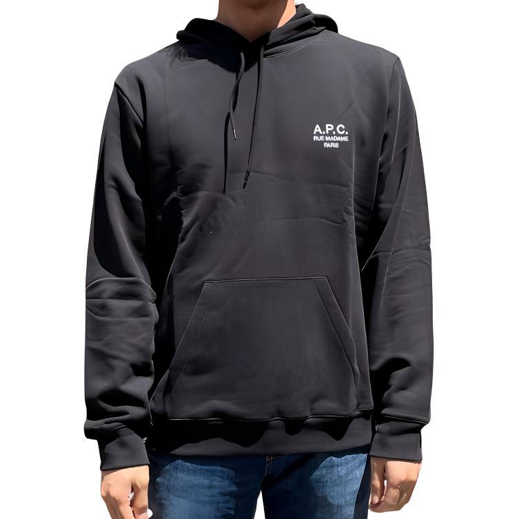 A.P.C. Solid Color Logo Hoodie Black H27733COEZD-LZZ