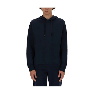 A.P.C. Solid Color Logo Hoodie Blue Long Sleeve Pullover COHBYM27920-IAK