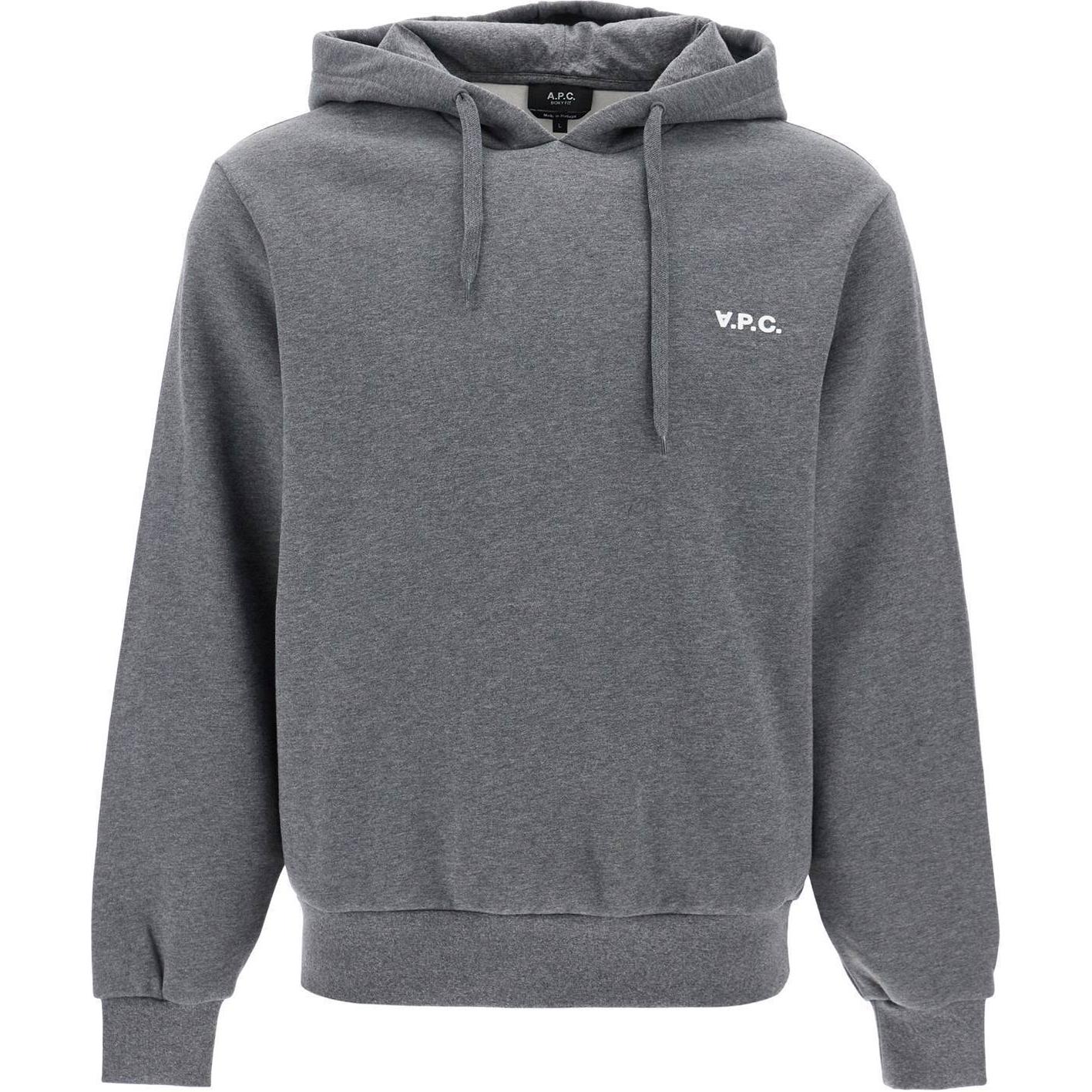 A.P.C. Solid Color Logo Hoodie Men’s Gray COHBRH27917-TPR