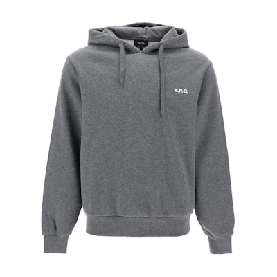 A.P.C. Solid Color Logo Hoodie Men’s Gray COHBRH27917-TPR