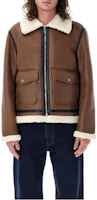 A.P.C. Solid Color Long Sleeve Jacket for Men - Brown H02904PSAIB-CAC A.P.C. Solid Color Long Sleeve Jacket for Men - Brown H02904PSAIB-CAC