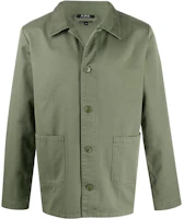 A.P.C. Solid Color Single-Breasted Utility Jacket Green CODDDH03053KAF A.P.C. Solid Color Single-Breasted Utility Jacket Green CODDDH03053KAF